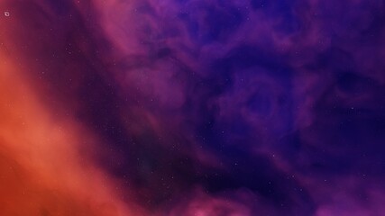 Space background with realistic nebula and shining stars 3d render