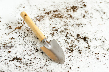shovel and soil