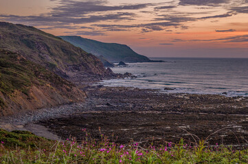 Sunset by the sea