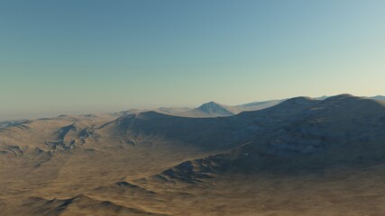 Naklejka premium cosmic landscape, realistic exoplanet, abstract cosmic texture 3d render