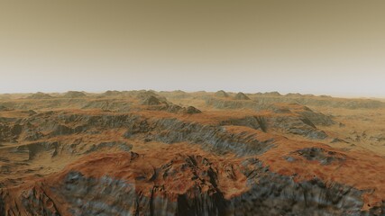 cosmic landscape, realistic exoplanet, abstract cosmic texture 3d render