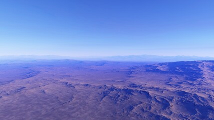 cosmic landscape, realistic exoplanet, abstract cosmic texture 3d render