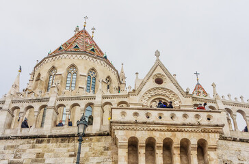 Fototapeta premium Fishermen's bastion on Buda Castle, Budapest, Hungary