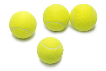 Tennis balls isolated on white background.