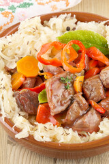 Spicy beef goulash with pickled cabbage series picuture 02