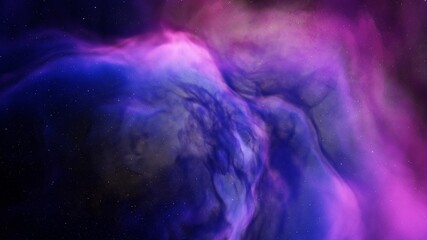 Space background with nebula and stars, nebula in deep space 3d render