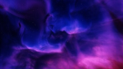 Space background with nebula and stars, nebula in deep space 3d render