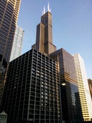 Fototapeta na wymiar Overview of Downtown Chicago, IL - July 2015