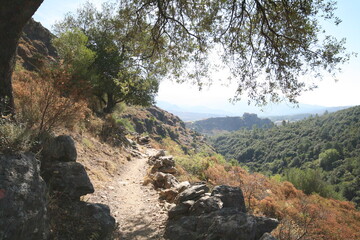 Chemin de randonn&eacute;e en Corse pr&egrave;s de Corte