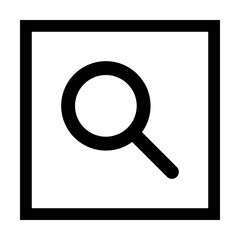 Find icon vector magnifying glass search symbol for user interface in a flat color glyph pictogram illustration