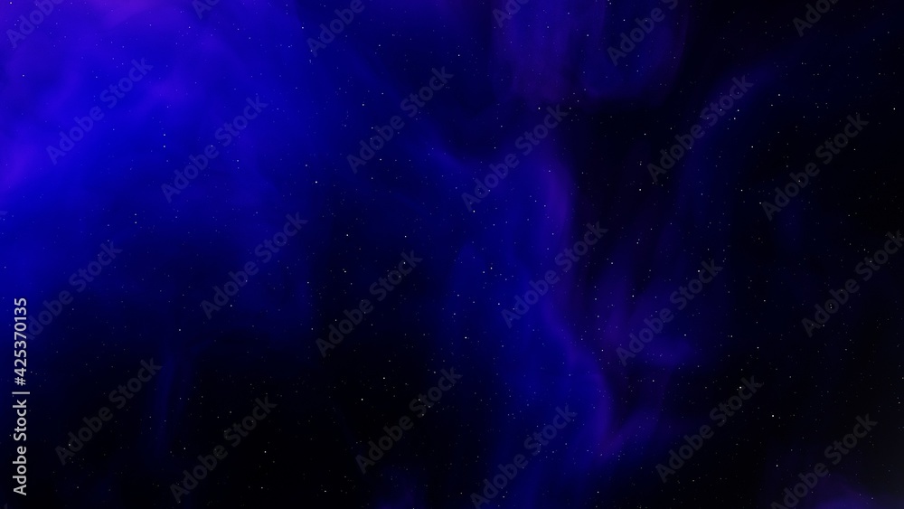 Wall mural nebula in deep space, abstract colorful background 3d render