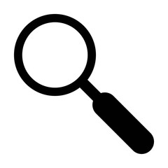 Magnifier icon vector search symbol for user interface in a flat color glyph pictogram illustration