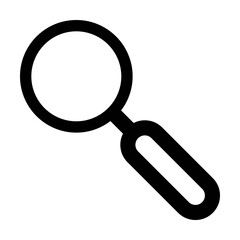 Find icon vector magnifying glass search symbol for user interface in a flat color glyph pictogram illustration