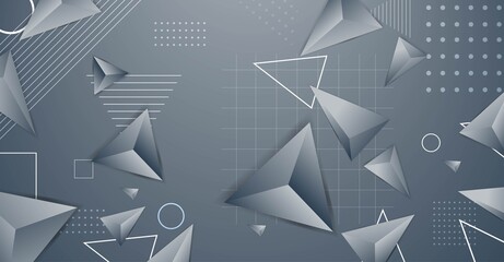 Abstract geometric shapes realistic background vector