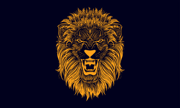 Head of Lion Clip Art - stock vector
Vector Illustration of a powerful Golden Head of a lion clip art