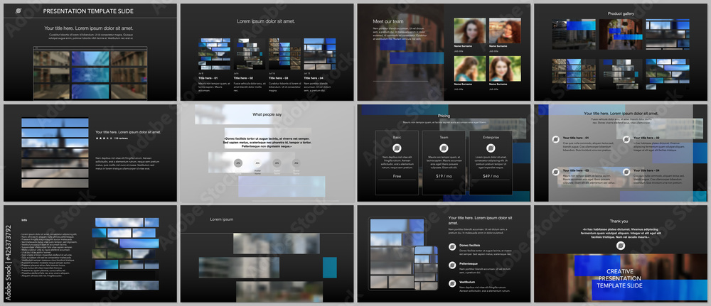 Canvas Prints vector templates for website design, presentations, portfolio. templates for presentation slides, fl