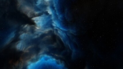 Fototapeta na wymiar Space background with nebula and stars, nebula in deep space 3d render