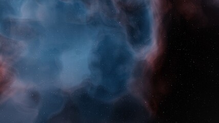 Space background with nebula and stars, nebula in deep space 3d render