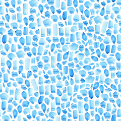 Seamless watercolor pattern with hand made dots and smears - 425374572
