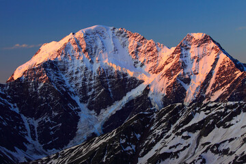 Donguz Orun and Nakra peaks in Caucasus Mountains, Russia