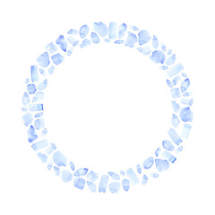 Watercolor circular frame of dots and smears - 425375159