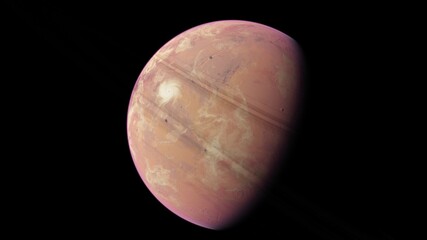 Planets and galaxy, science fiction wallpaper 3d render