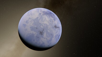 Planets and galaxy, science fiction wallpaper 3d render