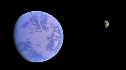 Planets and galaxy, science fiction wallpaper 3d render