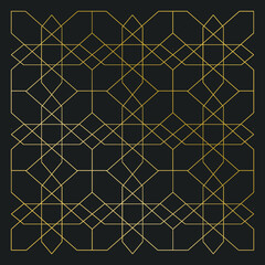 Black and Gold Background Pattern Design Vector