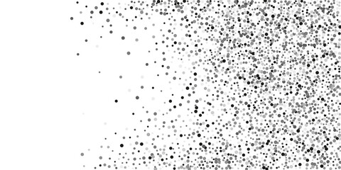 Silver shine of confetti on a white background.   Illustration of a drop of shiny particles. Decorative element. Element of design. Vector illustration, EPS 10.