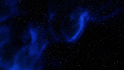 nebula gas cloud in deep outer space 3d render