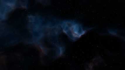 Naklejka na ściany i meble nebula in deep space, magic color galaxy, infinite universe and starry night. 3d render