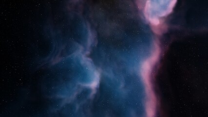 nebula in deep space, magic color galaxy, infinite universe and starry night. 3d render