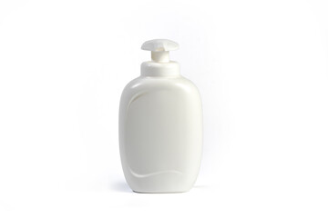 Plastic Bottle with liquid soap, isolated on white background