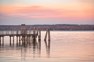 Fototapeta premium sunrise over the pier