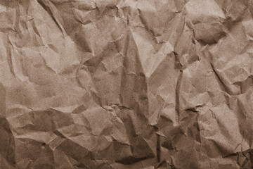 Abstract design of wrinkle monochrome sienna paper background, wrapping.  Copy space.