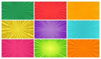 Colorful comic book background in pop art style © dniprodd