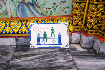 Billboard in temple