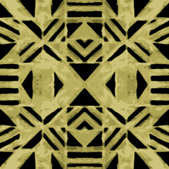 Fototapeta premium Linear Geometric Seamless Pattern Mosaic