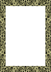 White Frame with Decorated Borders