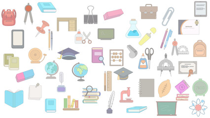 School vector flat background.. Education vector flat background.