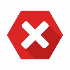 Obraz premium Wrong marks, Cross marks, Rejected, Disapproved, No, False, Not Ok, Wrong Choices, Task Completion, Voting. - vector mark symbols in red. Isolated icon.