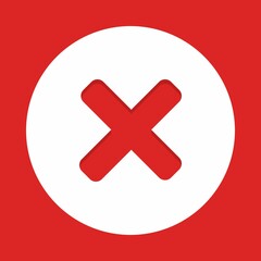 Wrong marks, Cross marks, Rejected, Disapproved, No, False, Not Ok, Wrong Choices, Task Completion, Voting. - vector mark symbols in red. Isolated icon.