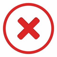 Wrong marks, Cross marks, Rejected, Disapproved, No, False, Not Ok, Wrong Choices, Task Completion, Voting. - vector mark symbols in red. Isolated icon.