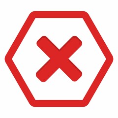 Wrong marks, Cross marks, Rejected, Disapproved, No, False, Not Ok, Wrong Choices, Task Completion, Voting. - vector mark symbols in red. Isolated icon.