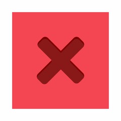 Fototapeta premium Wrong marks, Cross marks, Rejected, Disapproved, No, False, Not Ok, Wrong Choices, Task Completion, Voting. - vector mark symbols in red. Isolated icon.