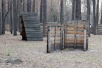 old log cabin in forest