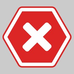 Wrong marks, Cross marks, Rejected, Disapproved, No, False, Not Ok, Wrong Choices, Task Completion, Voting. - vector mark symbols in red. Isolated icon.