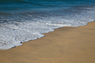 Detail of ocean wave on a beach in the north of Portugal.