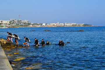 Cypr morze nurkowie
